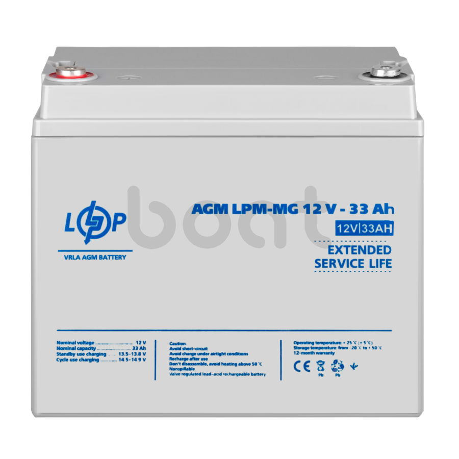 Аккумулятор мультигелевый LogicPower LPM-MG 12V - 33 Ah - изображение  №2