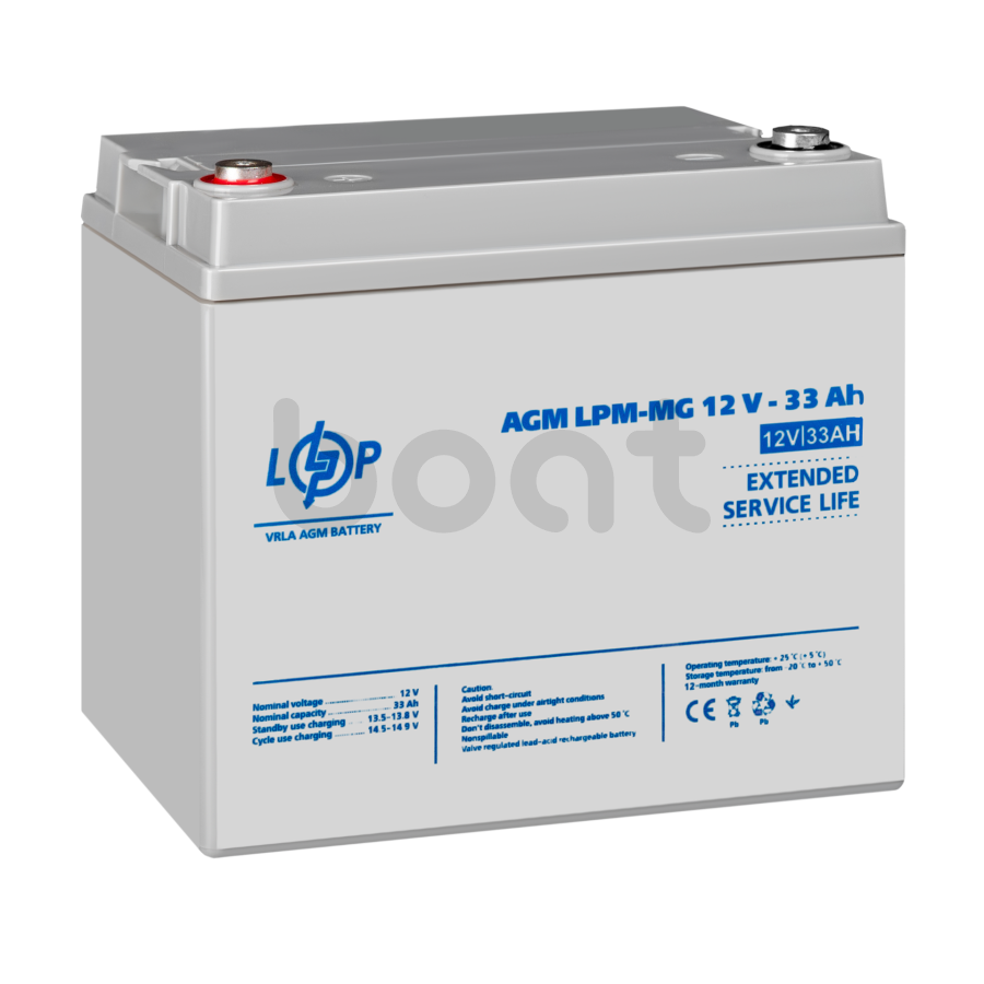 Аккумулятор мультигелевый LogicPower LPM-MG 12V - 33 Ah - изображение  №3