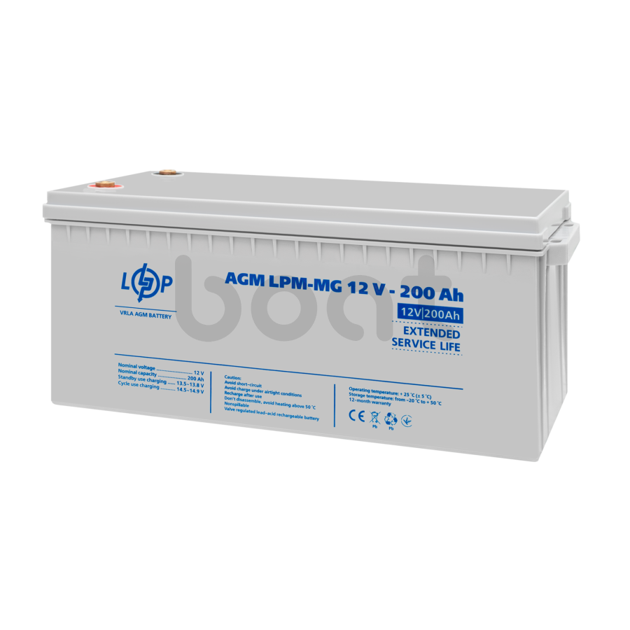 Акумулятор мультигелевий LPM-MG 12V - 200 Ah - зображення №3