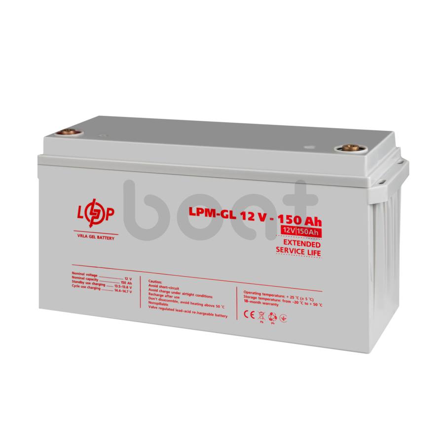 Аккумулятор гелевый LPM-GL 12V - 150 Ah - изображение  №3