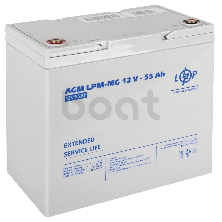 Акумулятор мультигелевий LogicPower LPM-MG 12V - 55 Ah - зображення №2