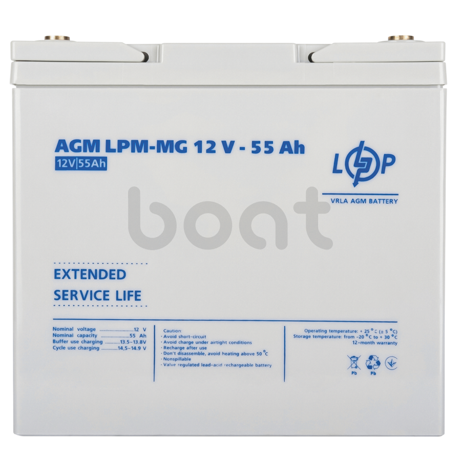 Акумулятор мультигелевий LogicPower LPM-MG 12V - 55 Ah - зображення №4
