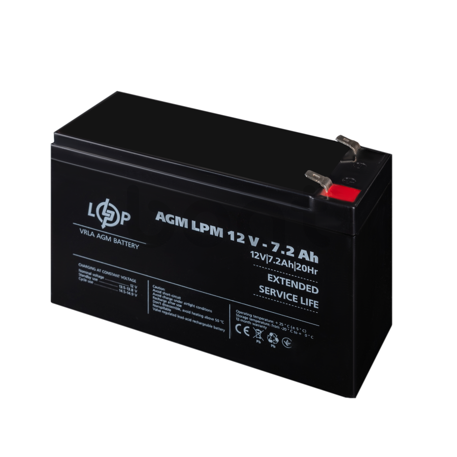 Аккумулятор AGM LogicPower LPM 12V - 7.2 Ah - изображение  №4