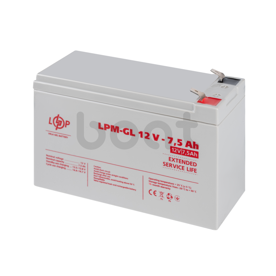Аккумулятор гелевый LogicPower LPM-GL 12V - 7.5 Ah - изображение  №4