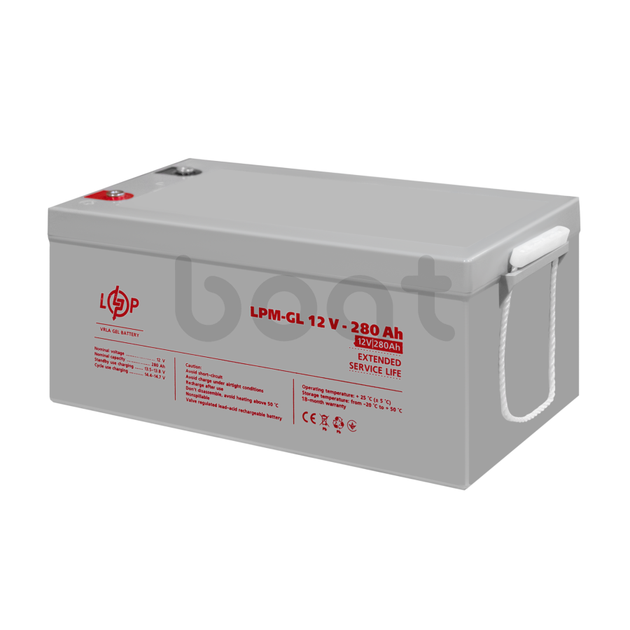 Акумулятор гелевий LogicPower LPM-GL 12V - 280 Ah - зображення №3