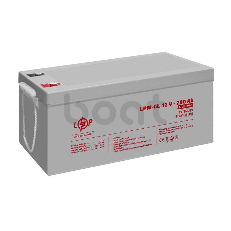 Акумулятор гелевий LogicPower LPM-GL 12V - 280 Ah - зображення №4