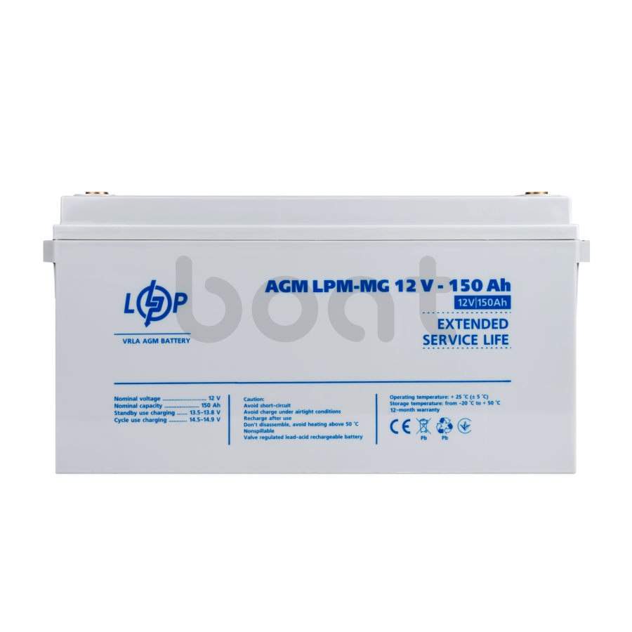 Акумулятор AGM мультигелевий LogicPower LPM-MG 12V - 150 Ah - зображення №1