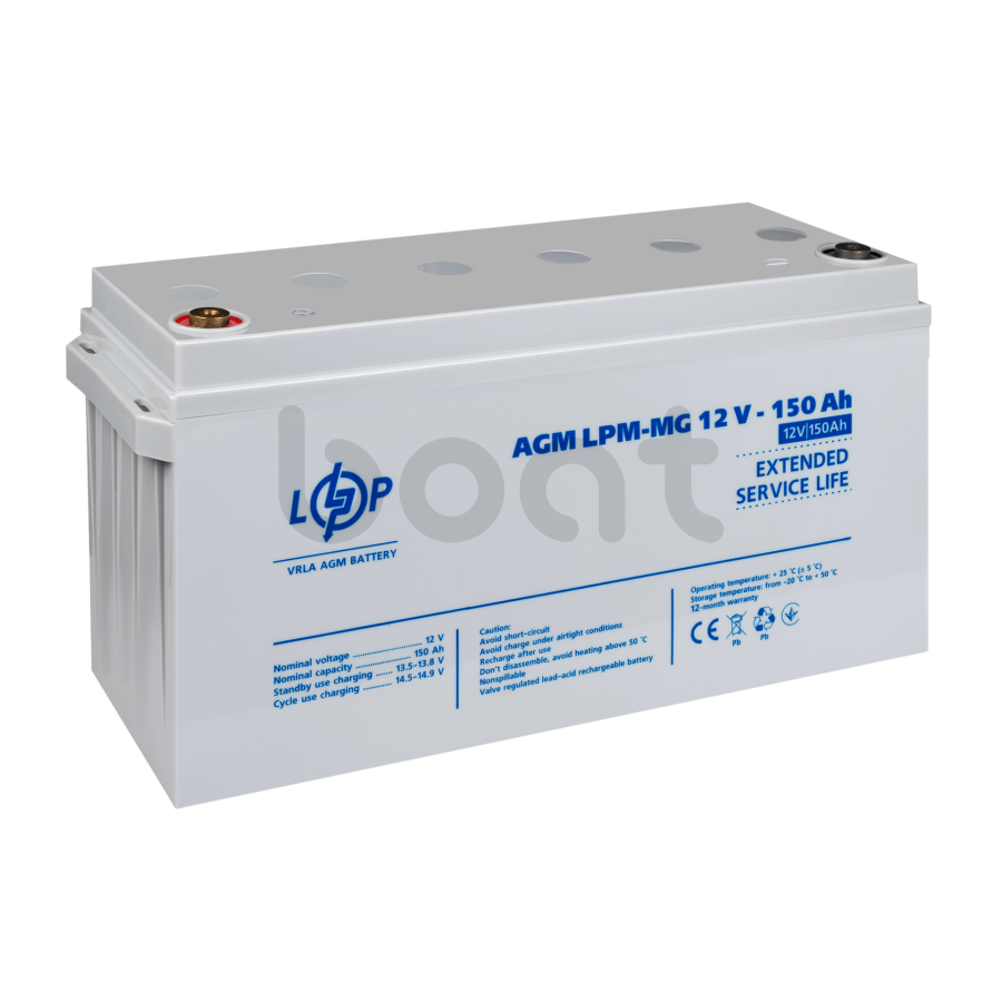 Акумулятор AGM мультигелевий LogicPower LPM-MG 12V - 150 Ah - зображення №3
