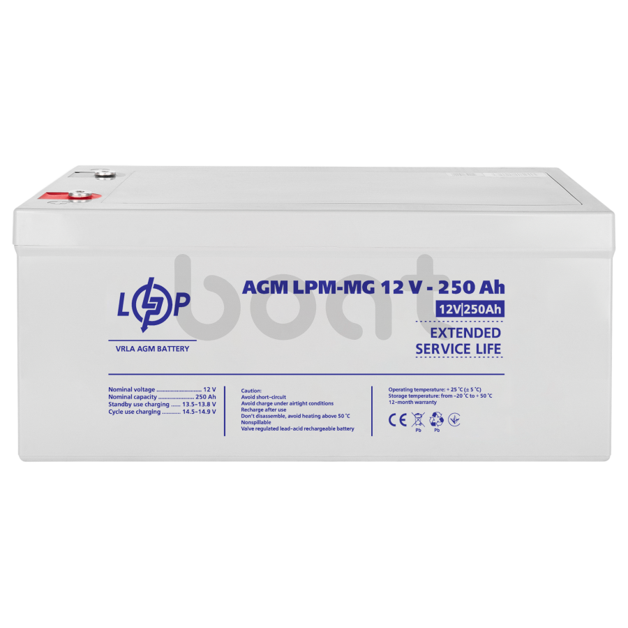 Аккумулятор AGM мультигелевый LogicPower LPM-MG 12V - 250 Ah - изображение  №4