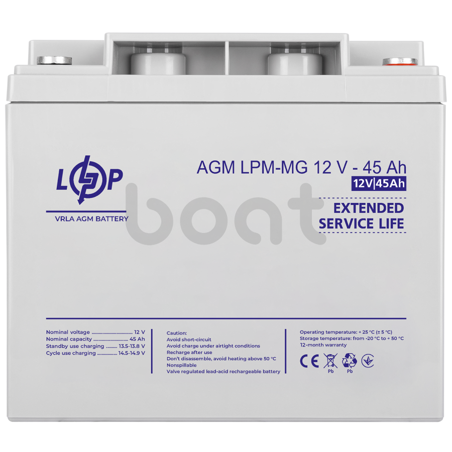 Аккумулятор мультигелевый LogicPower LPM-MG 12V - 45 Ah - изображение  №3