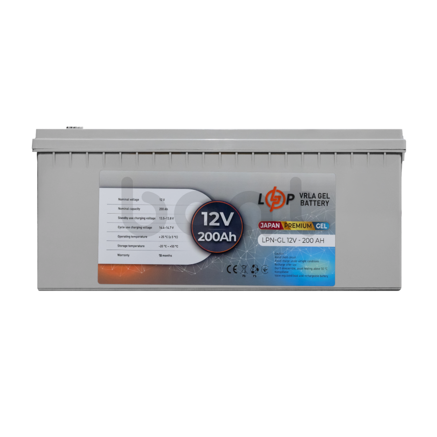 Акумулятор гелевий LPN-GL 12V - 200 Ah - зображення №1