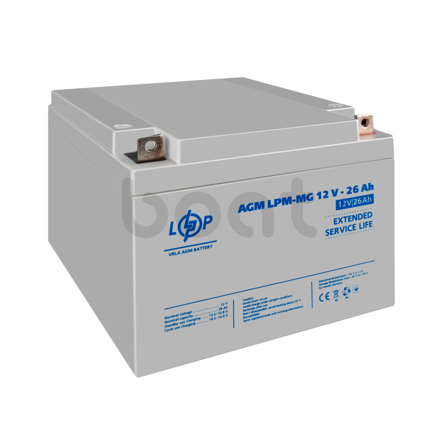 Аккумулятор мультигелевый LogicPower LPM-MG 12V - 26 Ah - изображение  №3