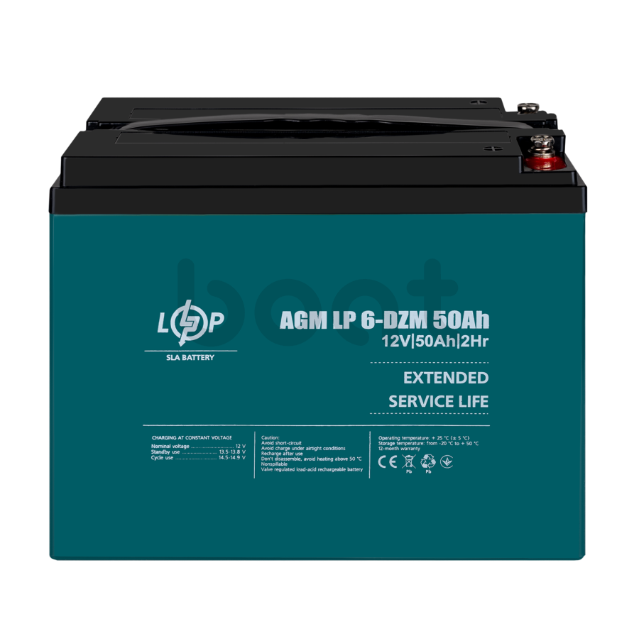 Тяговий свинцево-кислотний AGM акумулятор LogicPower LP 6-DZM-50 Ah - зображення №2