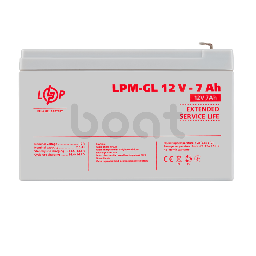 Акумулятор гелевий LogicPower LPM-GL 12V - 7 Ah - зображення №1