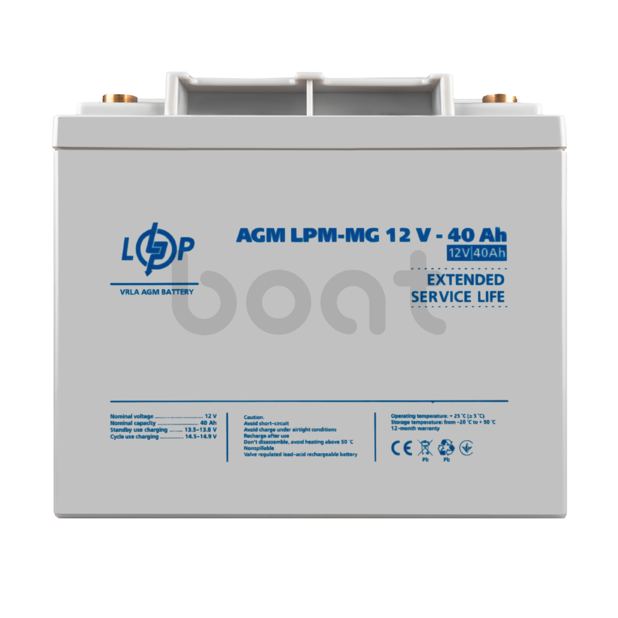 Аккумулятор мультигелевый LogicPower LPM-MG 12V - 40 Ah - изображение  №1