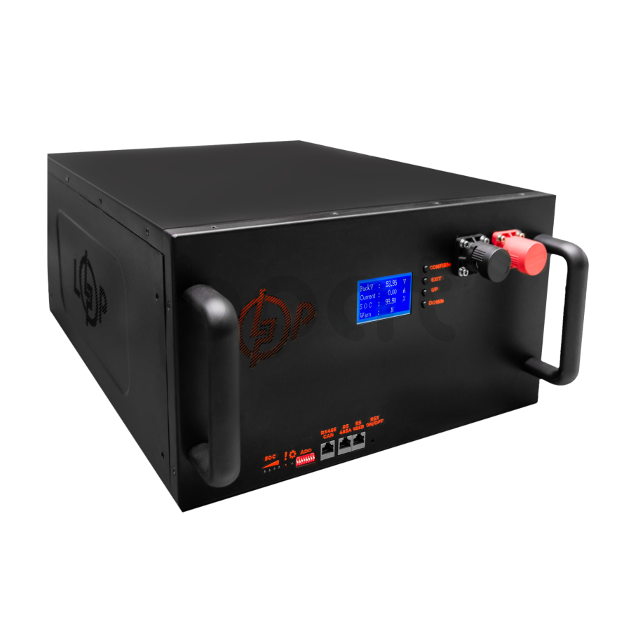 Акумулятор LogicPower LP LiFePO4 51,2V - 160 Ah (8192Wh) (BMS 200A/100А) LCD метал RM Smart RS485/CAN - зображення №2