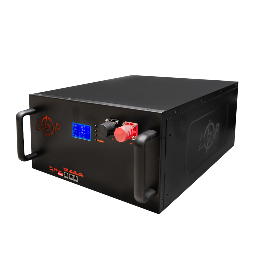 Акумулятор LogicPower LP LiFePO4 51,2V - 160 Ah (8192Wh) (BMS 200A/100А) LCD метал RM Smart RS485/CAN - зображення №3